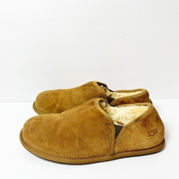 UGG SCUFF ROMEO CHESTNUT MEN SLIP ON SLIPPERS SHOES SIZE USA 10 - Picture 1 of 7